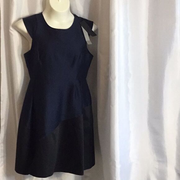 HALSTON EVENING COLLECTION DRESS IN 14 BLUE/BLACK - Picture 1 of 16